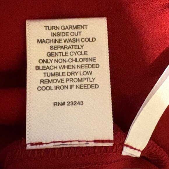 NYC 7th Avenue Red Dressy Cross Over XL Drapey Blouse Body Suit V Neck NWT - Picture 8 of 10